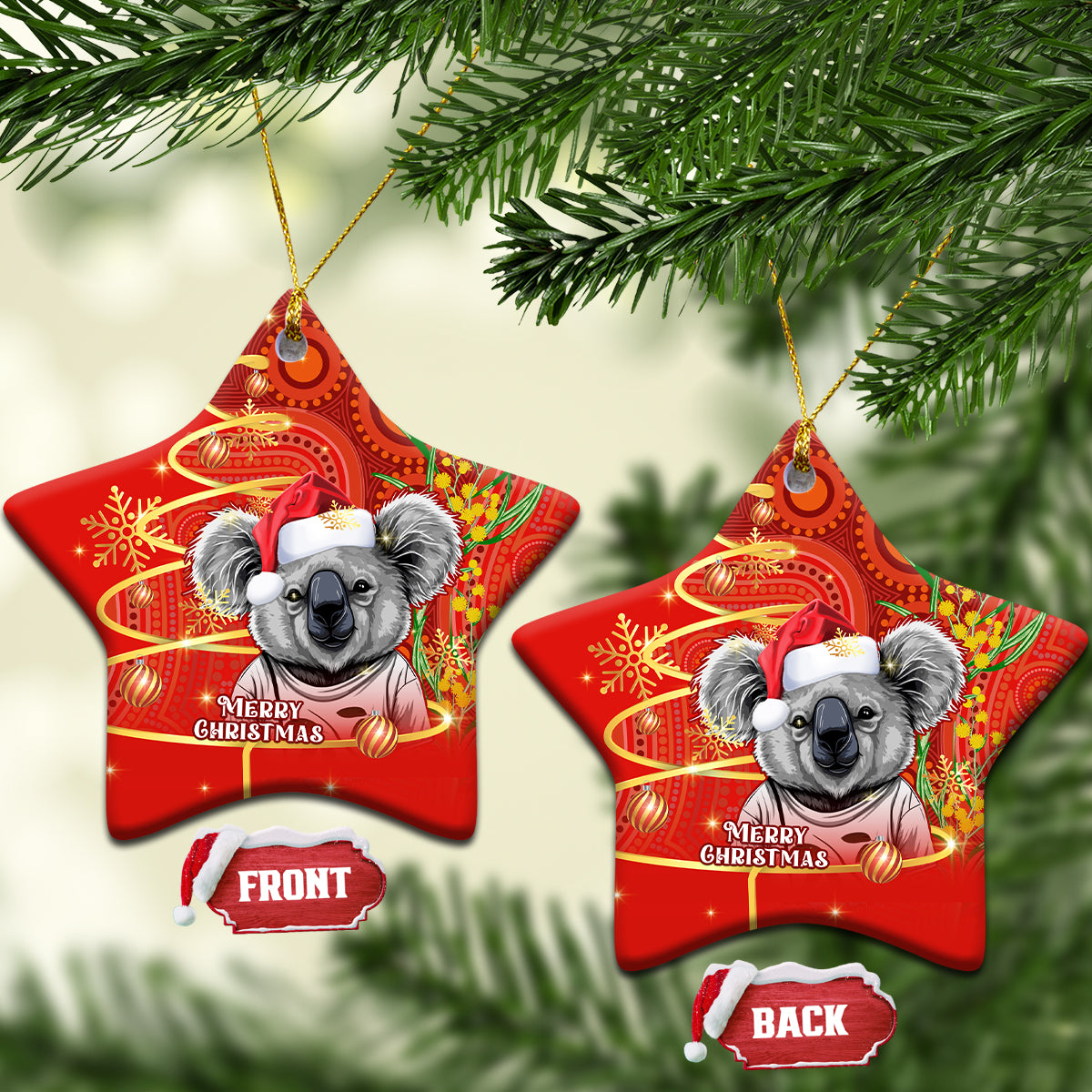 australia-koala-christmas-ceramic-ornament-aboriginal-art-with-golden-wattle