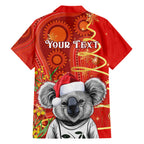 personalised-australia-koala-christmas-hawaiian-shirt-aboriginal-art-with-golden-wattle
