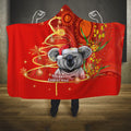 personalised-australia-koala-christmas-hooded-blanket-aboriginal-art-with-golden-wattle
