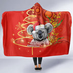 personalised-australia-koala-christmas-hooded-blanket-aboriginal-art-with-golden-wattle