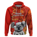 personalised-australia-koala-christmas-hoodie-aboriginal-art-with-golden-wattle