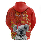 personalised-australia-koala-christmas-hoodie-aboriginal-art-with-golden-wattle