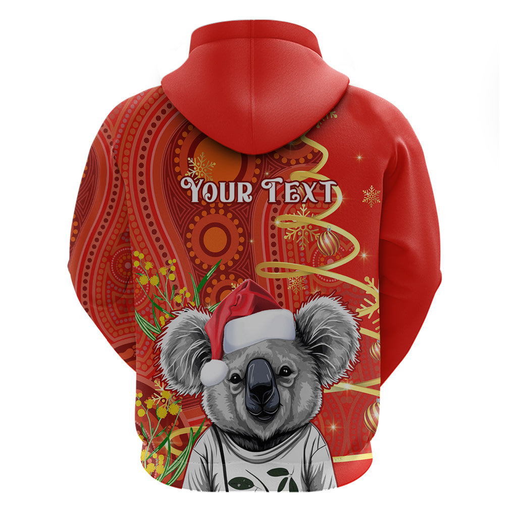 personalised-australia-koala-christmas-hoodie-aboriginal-art-with-golden-wattle