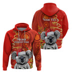 personalised-australia-koala-christmas-hoodie-aboriginal-art-with-golden-wattle