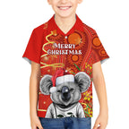 personalised-australia-koala-christmas-kid-hawaiian-shirt-aboriginal-art-with-golden-wattle