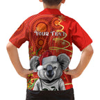 personalised-australia-koala-christmas-kid-hawaiian-shirt-aboriginal-art-with-golden-wattle