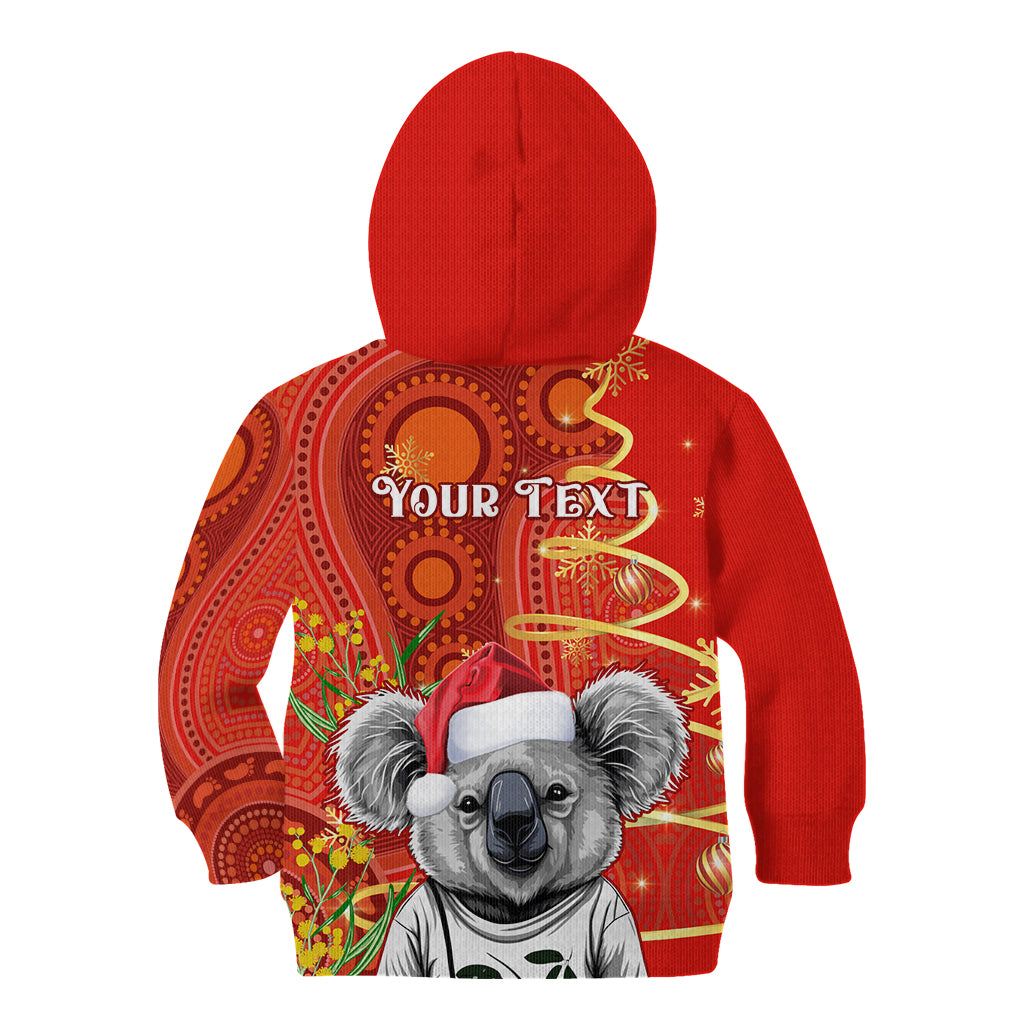 personalised-australia-koala-christmas-kid-hoodie-aboriginal-art-with-golden-wattle