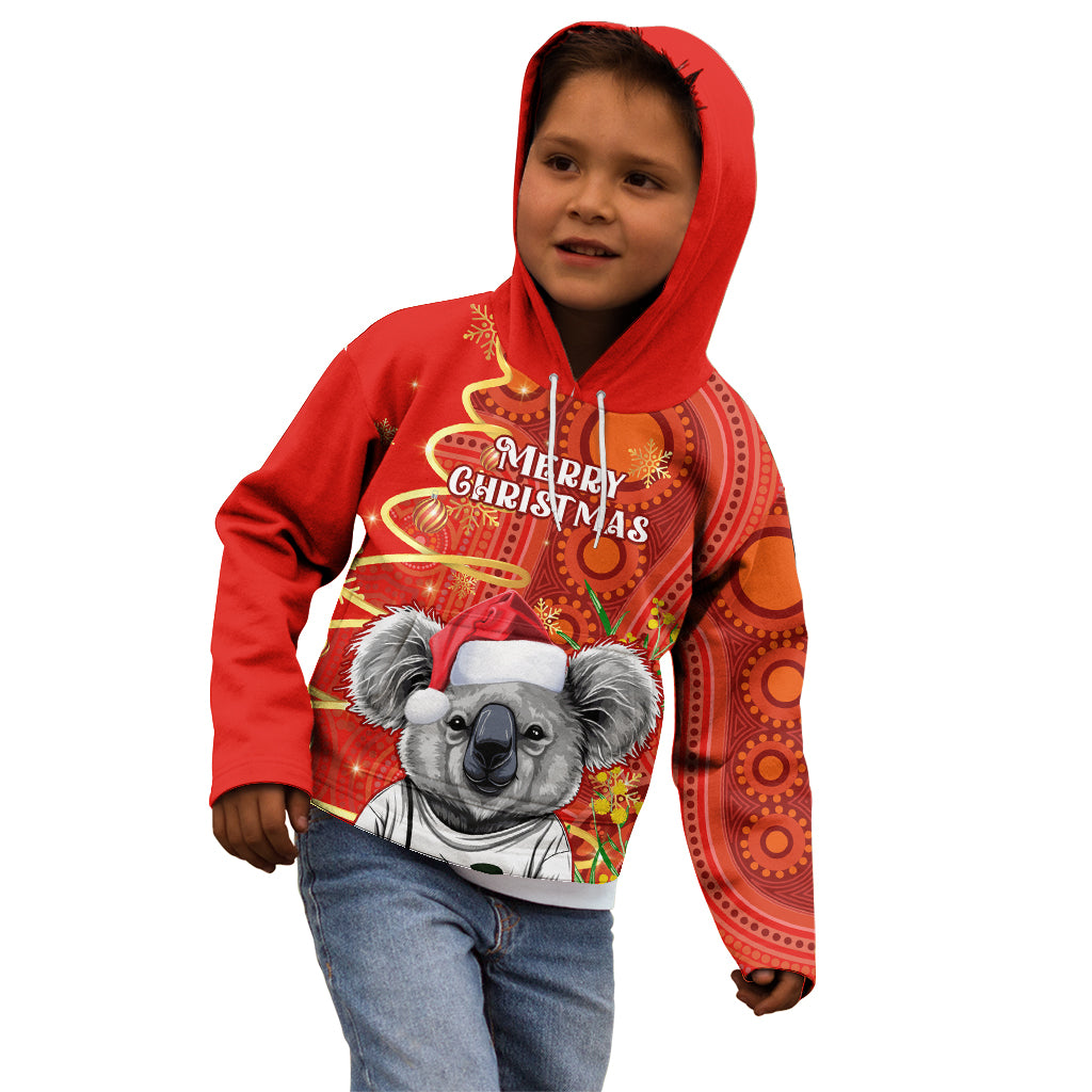 personalised-australia-koala-christmas-kid-hoodie-aboriginal-art-with-golden-wattle
