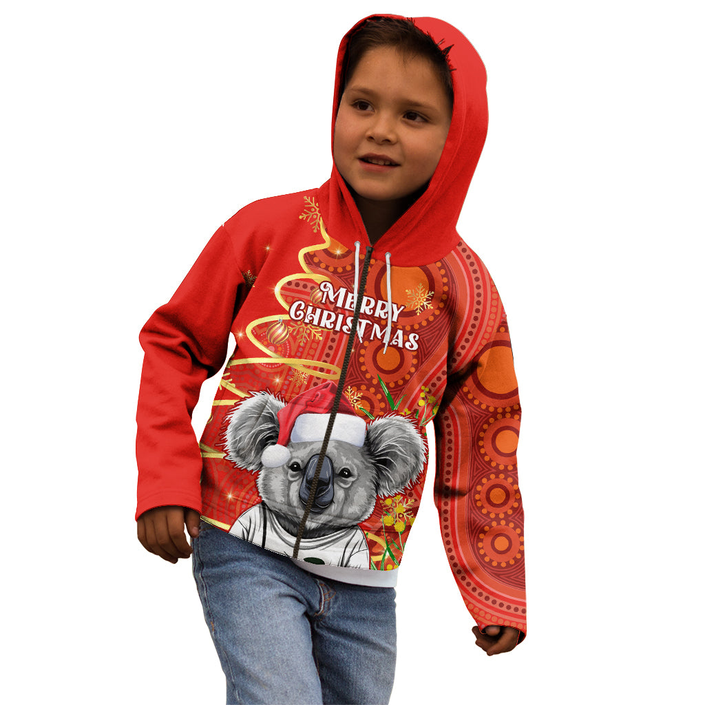 personalised-australia-koala-christmas-kid-hoodie-aboriginal-art-with-golden-wattle