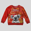 personalised-australia-koala-christmas-kid-ugly-christmas-sweater-aboriginal-art-with-golden-wattle