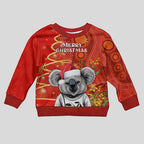 personalised-australia-koala-christmas-kid-ugly-christmas-sweater-aboriginal-art-with-golden-wattle