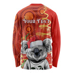 personalised-australia-koala-christmas-long-sleeve-shirt-aboriginal-art-with-golden-wattle