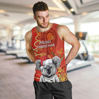personalised-australia-koala-christmas-men-tank-top-aboriginal-art-with-golden-wattle