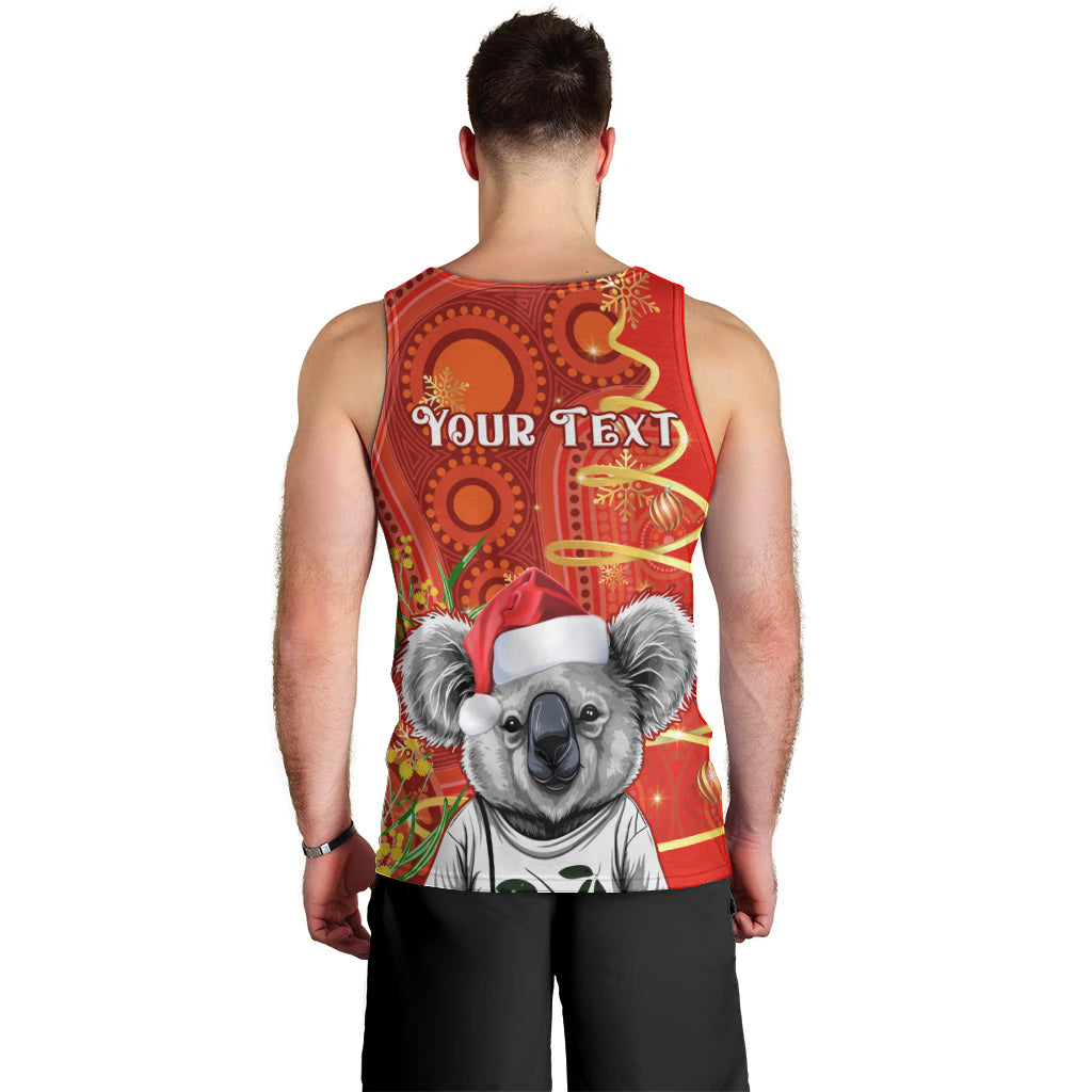 personalised-australia-koala-christmas-men-tank-top-aboriginal-art-with-golden-wattle