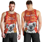 personalised-australia-koala-christmas-men-tank-top-aboriginal-art-with-golden-wattle