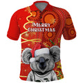 personalised-australia-koala-christmas-polo-shirt-aboriginal-art-with-golden-wattle