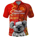 personalised-australia-koala-christmas-polo-shirt-aboriginal-art-with-golden-wattle