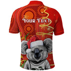 personalised-australia-koala-christmas-polo-shirt-aboriginal-art-with-golden-wattle