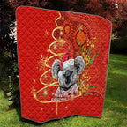 personalised-australia-koala-christmas-quilt-aboriginal-art-with-golden-wattle