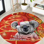 personalised-australia-koala-christmas-round-carpet-aboriginal-art-with-golden-wattle