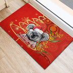personalised-australia-koala-christmas-rubber-doormat-aboriginal-art-with-golden-wattle
