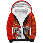 personalised-australia-koala-christmas-sherpa-hoodie-aboriginal-art-with-golden-wattle