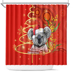 personalised-australia-koala-christmas-shower-curtain-aboriginal-art-with-golden-wattle