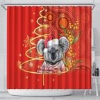 personalised-australia-koala-christmas-shower-curtain-aboriginal-art-with-golden-wattle