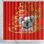 personalised-australia-koala-christmas-shower-curtain-aboriginal-art-with-golden-wattle