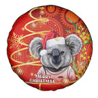 personalised-australia-koala-christmas-spare-tire-cover-aboriginal-art-with-golden-wattle