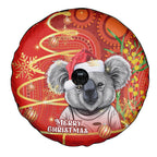 personalised-australia-koala-christmas-spare-tire-cover-aboriginal-art-with-golden-wattle