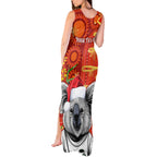 personalised-australia-koala-christmas-tank-maxi-dress-aboriginal-art-with-golden-wattle