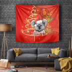 personalised-australia-koala-christmas-tapestry-aboriginal-art-with-golden-wattle