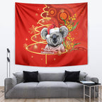 personalised-australia-koala-christmas-tapestry-aboriginal-art-with-golden-wattle