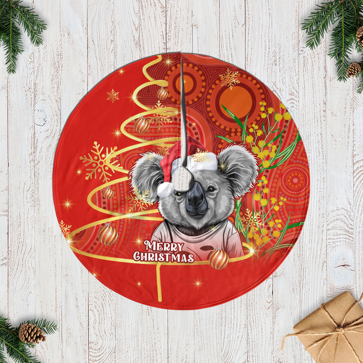 australia-koala-christmas-tree-skirt-aboriginal-art-with-golden-wattle
