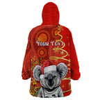 personalised-australia-koala-christmas-wearable-blanket-hoodie-aboriginal-art-with-golden-wattle