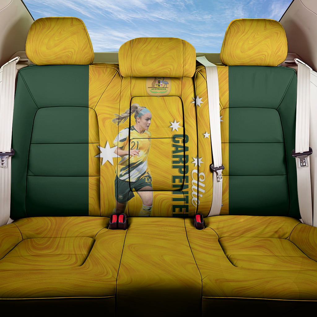 australia-soccer-back-car-seat-cover-ellie-carpenter-matildas-gold-version