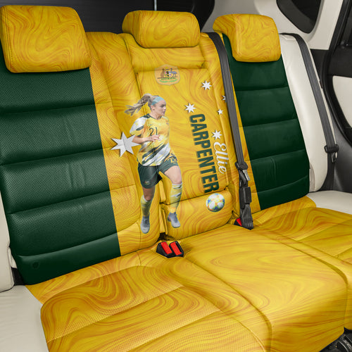 australia-soccer-back-car-seat-cover-ellie-carpenter-matildas-gold-version