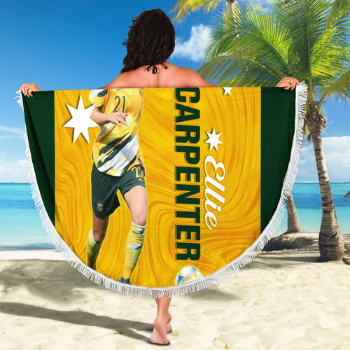 australia-soccer-beach-blanket-ellie-carpenter-matildas-gold-version