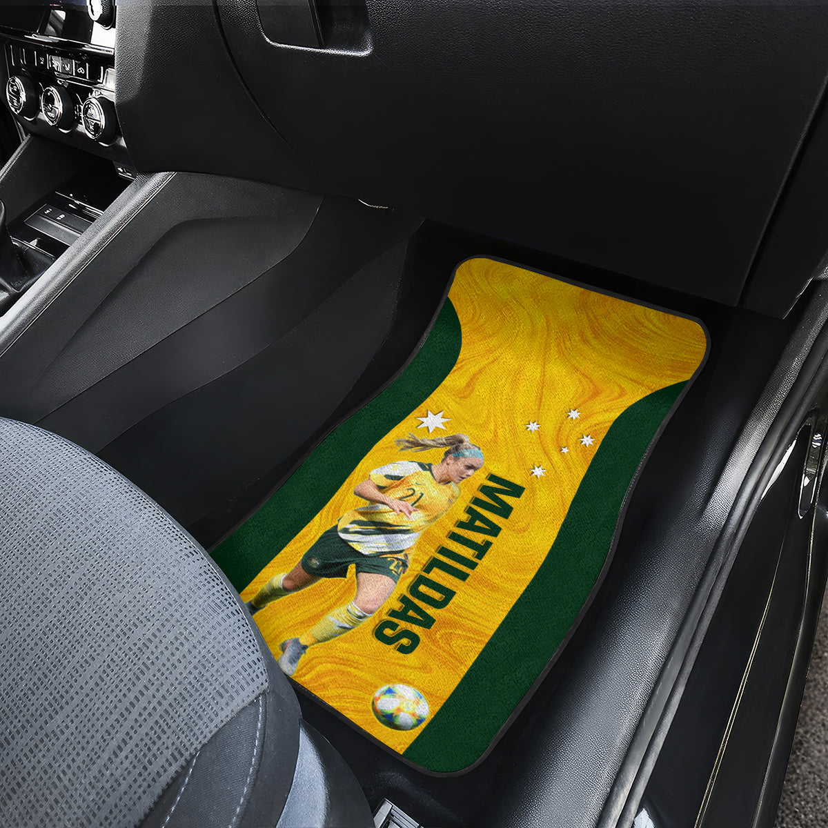 australia-soccer-car-mats-ellie-carpenter-matildas-gold-version