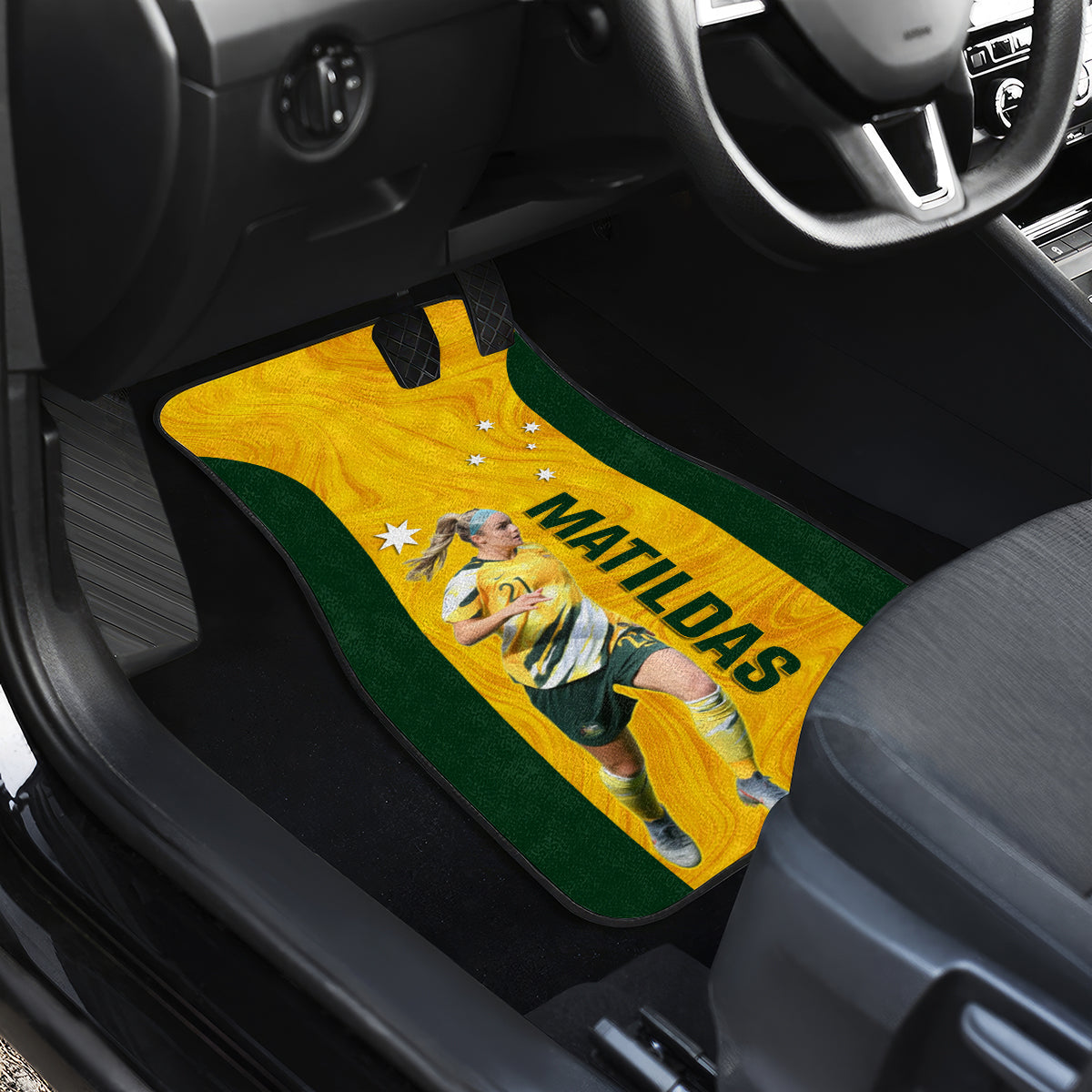australia-soccer-car-mats-ellie-carpenter-matildas-gold-version