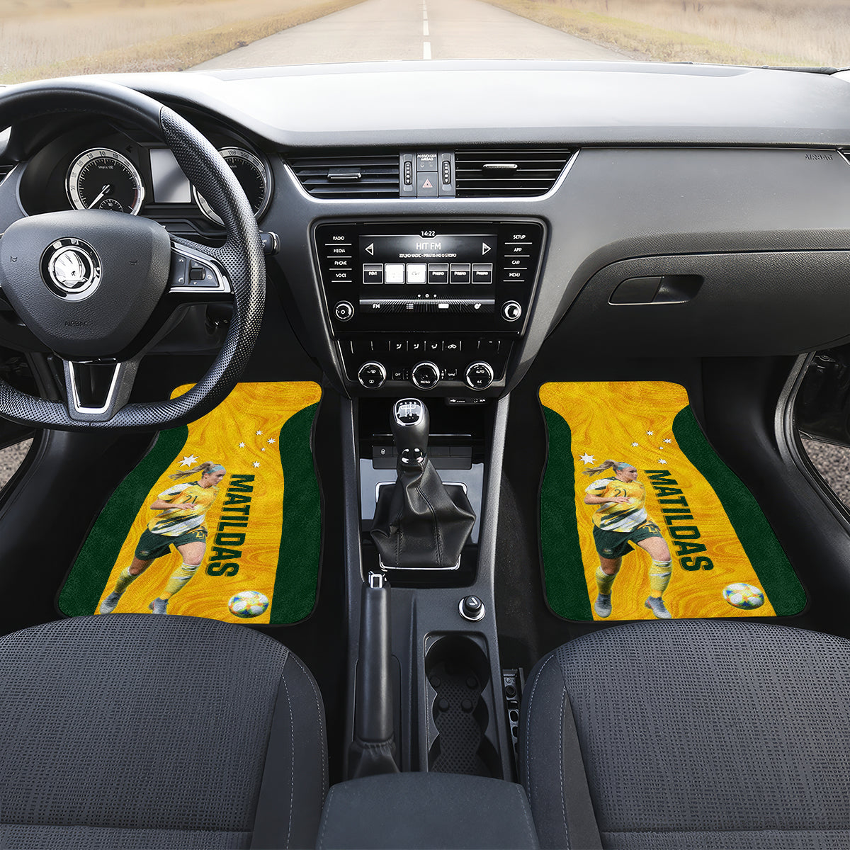 australia-soccer-car-mats-ellie-carpenter-matildas-gold-version