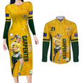 australia-soccer-couples-matching-long-sleeve-bodycon-dress-and-long-sleeve-button-shirt-ellie-carpenter-matildas-gold-version