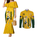 australia-soccer-couples-matching-mermaid-dress-and-long-sleeve-button-shirt-ellie-carpenter-matildas-gold-version