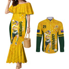 australia-soccer-couples-matching-mermaid-dress-and-long-sleeve-button-shirt-ellie-carpenter-matildas-gold-version