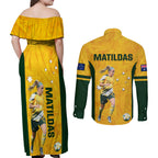 australia-soccer-couples-matching-off-shoulder-maxi-dress-and-long-sleeve-button-shirt-ellie-carpenter-matildas-gold-version