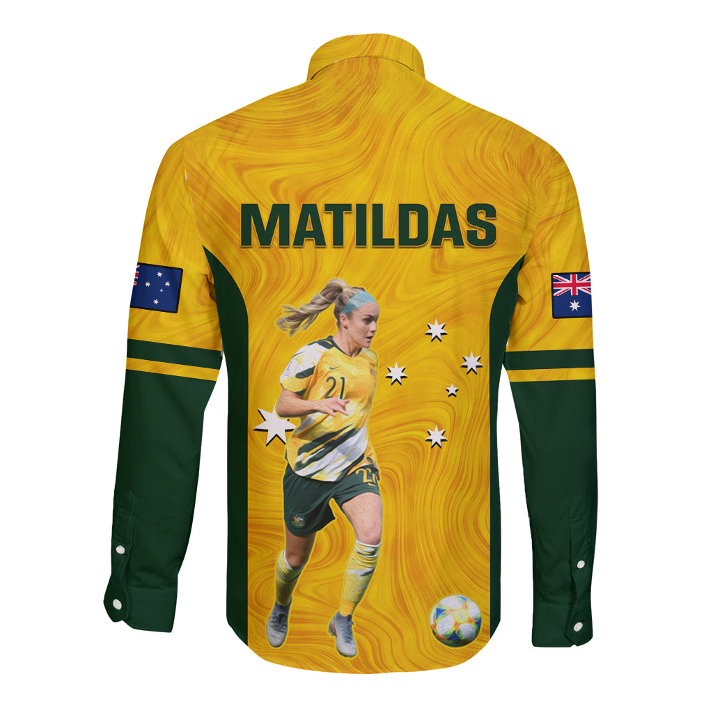 australia-soccer-long-sleeve-button-shirt-ellie-carpenter-matildas-gold-version