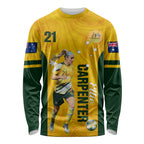 australia-soccer-long-sleeve-shirt-ellie-carpenter-matildas-gold-version
