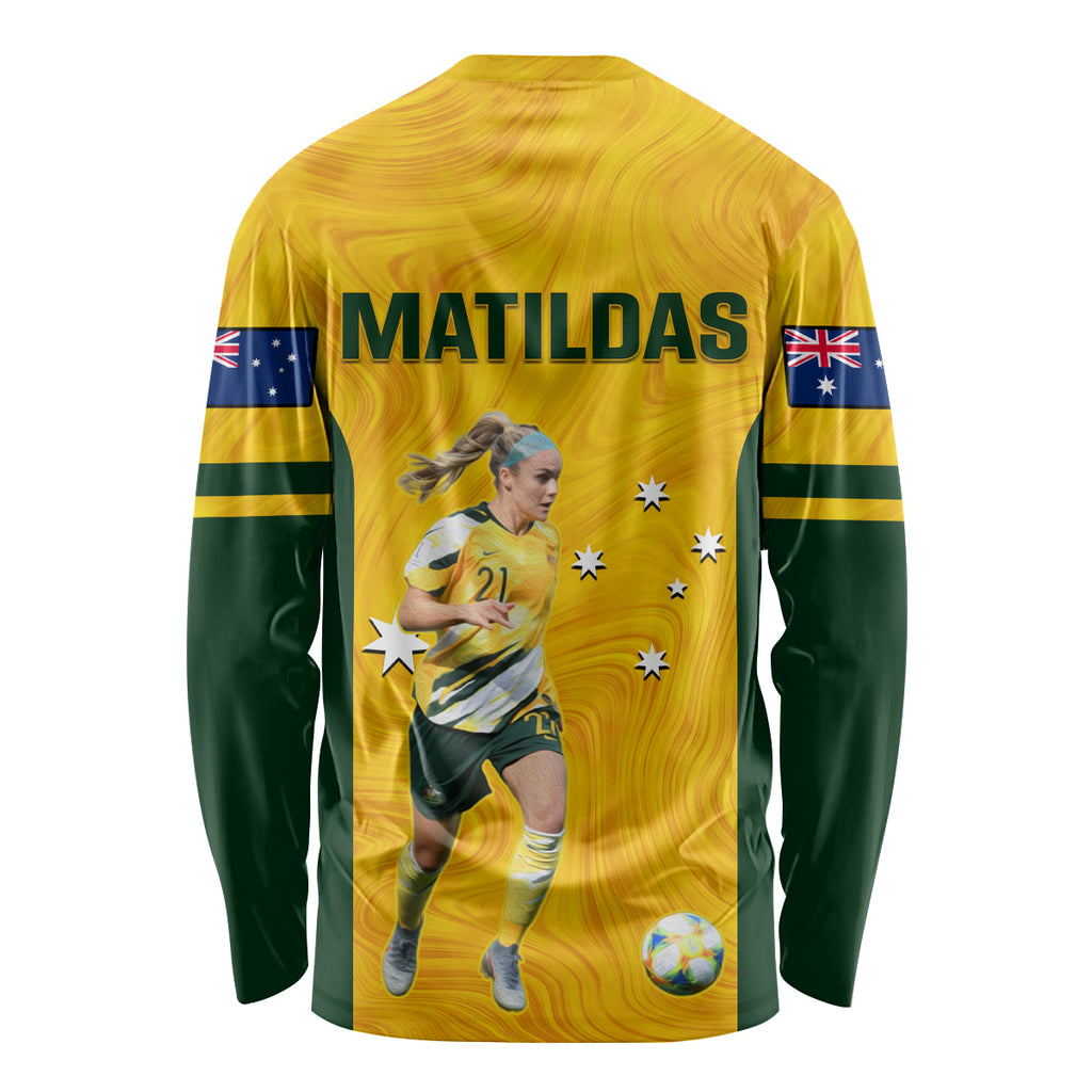 australia-soccer-long-sleeve-shirt-ellie-carpenter-matildas-gold-version