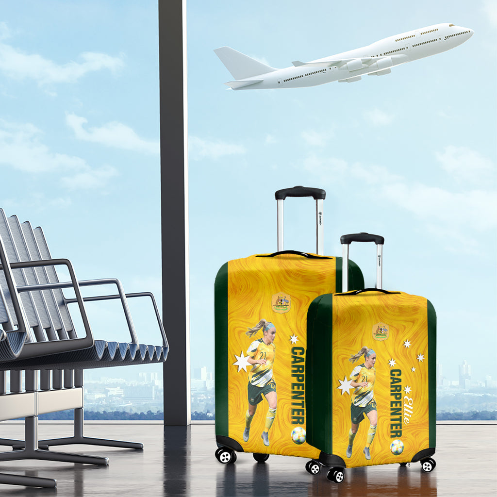 australia-soccer-luggage-cover-ellie-carpenter-matildas-gold-version